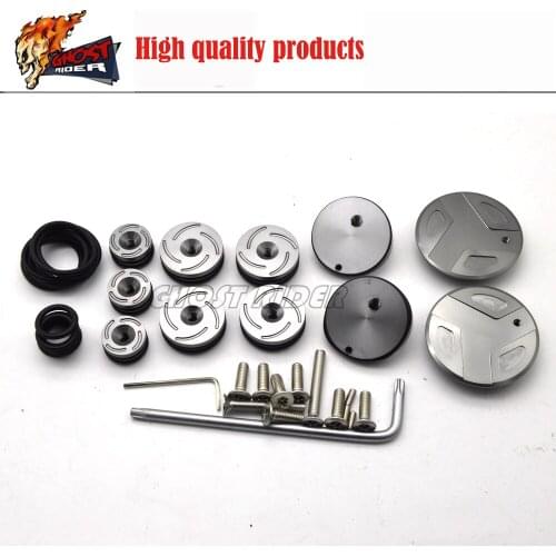 Motorcycle CNC Aluminum Frame Hole Plug Cap Cover Set for BMW R1200GS R1200RT R 1200 GS RT ADV Adventure 2014-2017