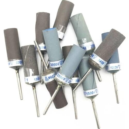 Grit 180-3000 Sandpaper Sticks Cylinder Abrasive Wet Dry Polishing Sandpaper Roller Bar 13PCS/Bag