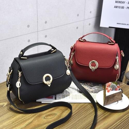 New womens handbag Korean version of the simple small square package Trend shoulder bag Messenger bag yuanyuan 23X12X18cm