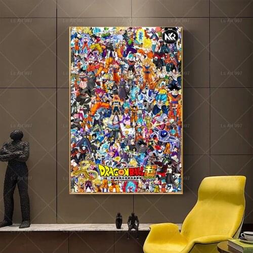Dragon Ball Goku Posters and Prints Modern Cartoon Animation Wall Art Saiyan Canvas Painting Bedroom Home Decoration Cuadros