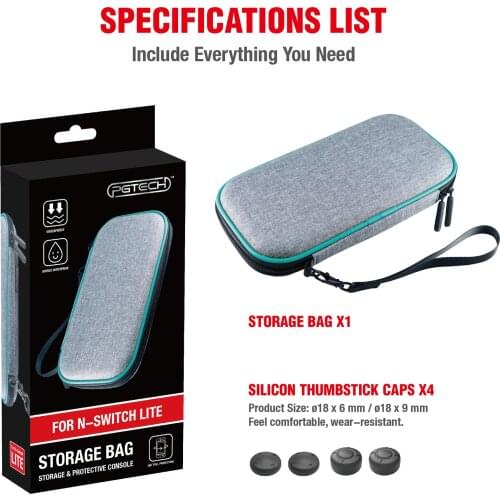Portable Hard EVA Storage Bag Shell Carrying Traveling Case for Nintend Switch Lite Console and 8 Game Card Slot Holde & 4 Caps