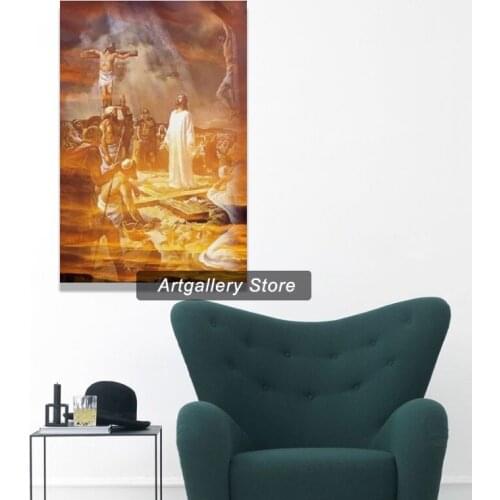 Jesus Christ Poster Resurrected Jesus Christ Poster Decorative Painting Canvas Wall Art Living Room Posters Bedroom Painting