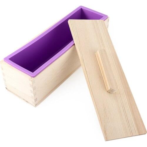 Rectangular Wooden Soap Mold With Silicone Liner Cover Loaf Soap Mold Tool Diy Soap Candle Mold 1200g Mold Making Tool