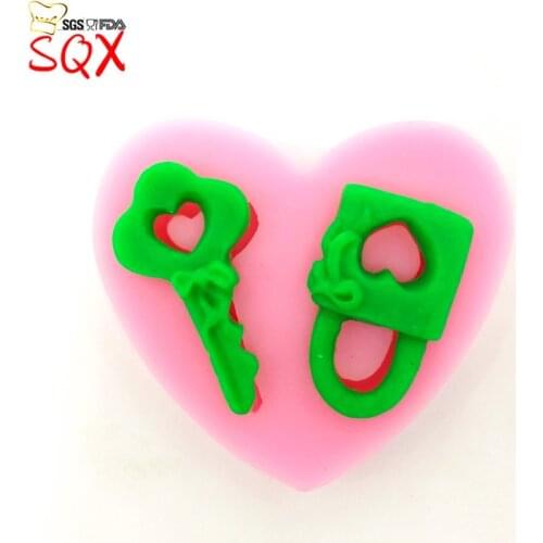 Key & Lock Shape Silicone Mold, For Fondant Cake Mold, Bakware Tools, Soap Mold, Sugar Tool Kitchen accessories SQ1682