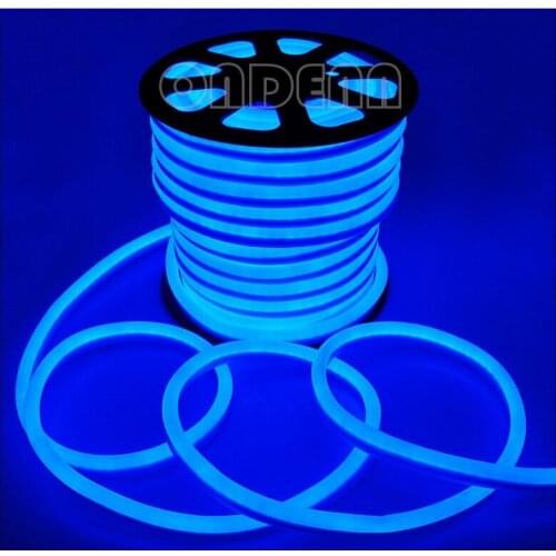 20m/roll LED Flex Neon Light 2-wires With 80led/m AC110V 220V Red/Blue/Green/White/Yellow/Orange Color CE Free Shipping