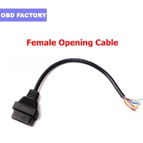 Universal OBDII 16Pin Female Connector Extended Opening Cable Fits All OBD2 16Pin Vehicles OBD2 Female Connector Always in Stock