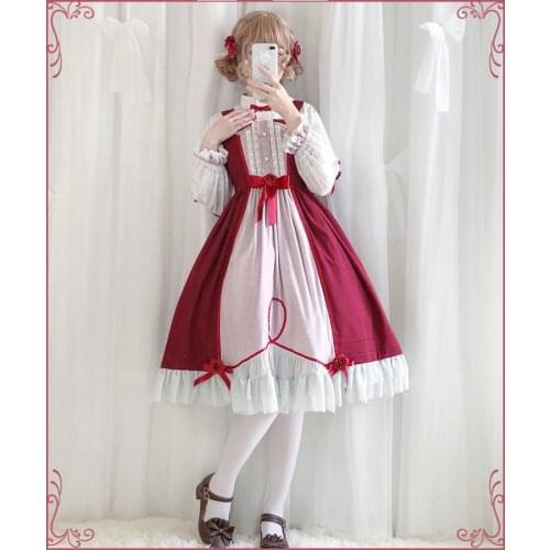 Vintage sweet princess lolita dress palace lace bowknot high waist victorian dress kawaii girl gothic lolita jsk loli cosplay