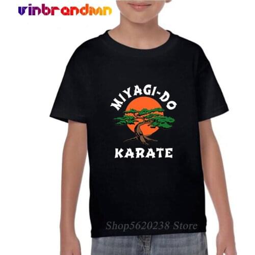 Japan Kong Fu Miyagi do T shirts Boys clothing Bonsai Tree tshirt Miyagi Dojo Karate kids T-shirts cobra kai summer tee shirt