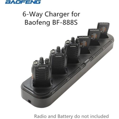 Baofeng Six 6-Way Rapid Multi Charger BF-888S U1 Chargers For BaoFeng BF-888S BF-777S BF-666S H-777 Walkie Talkie
