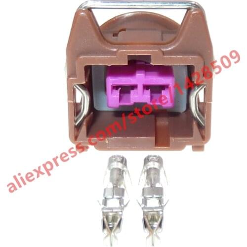 5 Sets 2 Pin Auto Unsealed Female Connector With Terminal 3.5 Series Automobile Wire Cable Plug Wiring Socket 144473-2