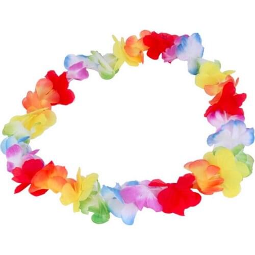 1pc Colorful Flower Garlands Hawaiian/Tropical Party Fancy Dress Necklace 2017 New Arrival Circumference 96cm