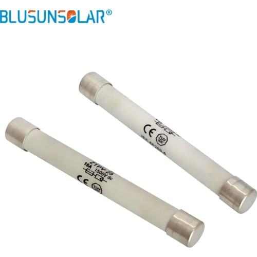 100 pcs/lot High performance PV Solar Fuse 15A 1500VDC Fuse Link Fusible Solar System Safety Protection 10x85mm LJ0237