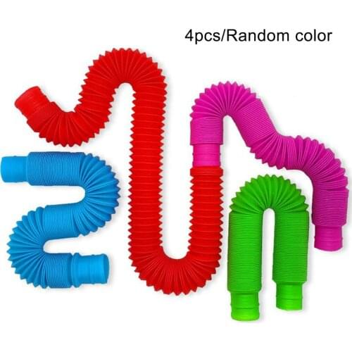 4~8 Colorful Plastic Pop Tube Coil ChildrenS Creative Magical ToysCircle Funny Toys Early Development Educational Folding Toy