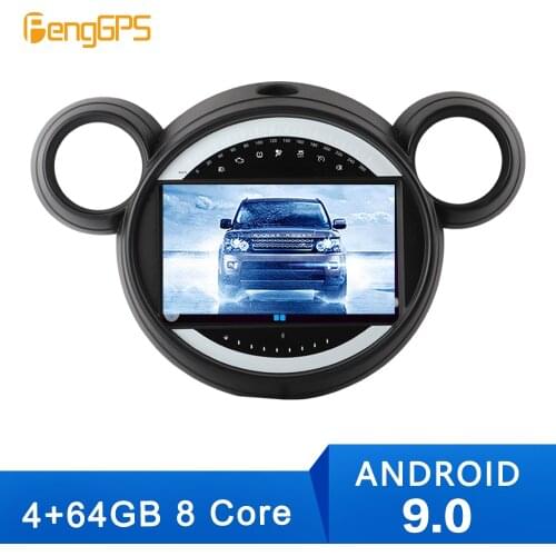 Android 9.0 PX6 4+64G Car Radio Player for Mini R56 R60 Cooper 2007-2014 Car GPS Navigation Recorder Multimedia Player Head Unit