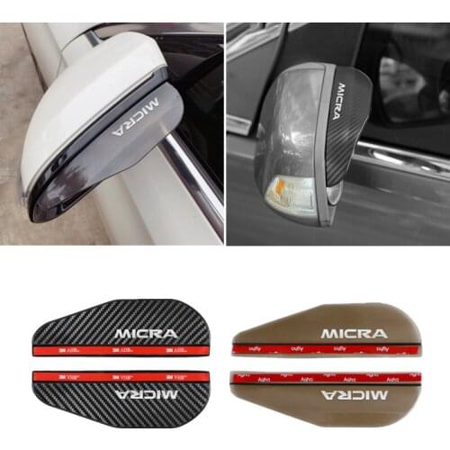 Car Side Rear View Mirror Rain Eyebrow Visor Rain Shield Shade Cover for Nissan Micra K11 K12 K13 K14 Car-Styling Accessories