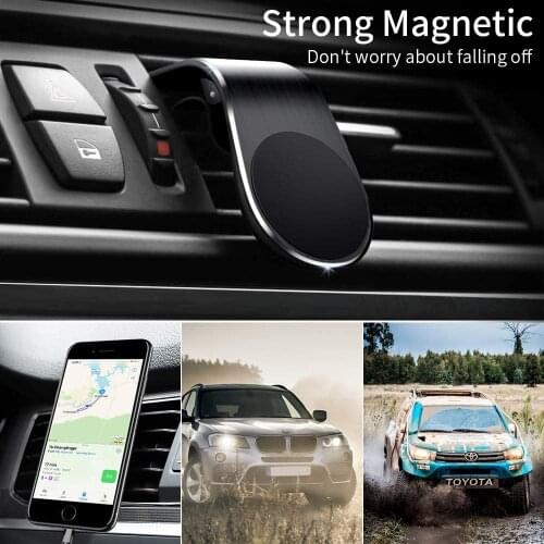 Magnetic Car Phone Holder Stand 360 Degree Metal Air Vent Holder in Car GPS Mount Holder For Xiaomi Redmi Note 5a Mi note 8