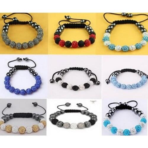 Dgte5s Best micro pave CZ Disco Ball Beads Bracelet fasion wo Gift jewelry Discount crystal