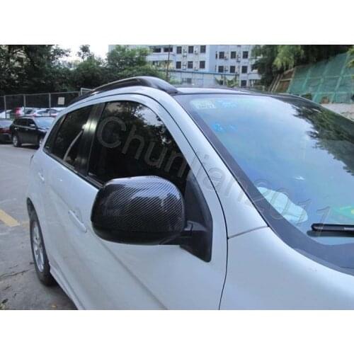 Carbon Fiber Style Rearview Side Mirror Cover Trim for 2007-2012 Mitsubishi Outlander Mirrors