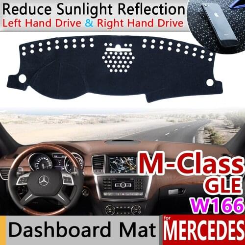 For Mercedes Benz M Class GLE W166 Anti-Slip Mat Dashboard Cover Pad Sunshade Dashmat Accessories ML350 ML250 GLE250 GLE350 AMG