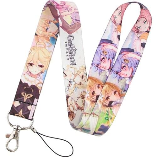 ER116 Anime Boy Cartoon Icons Style Anime Lovers Key Chain Lanyard Neck Strap For USB Badge Holder DIY Hang Rope