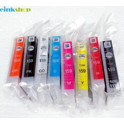 Einkshop 159 New T1590 - T1599 Ink Cartridge Compatible for Epson R2000 R2000S Ink cartridge R2000 A3 Printer T1590