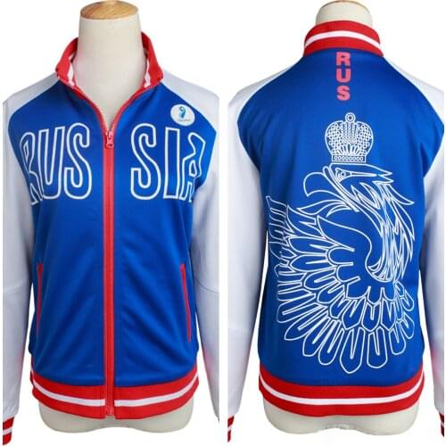 Yuri Plisetsky Costume Yuri on Ice Yuri Plisetsky Uniform Cosplay Costume Adult Male Female Jacket Only Halloween Party