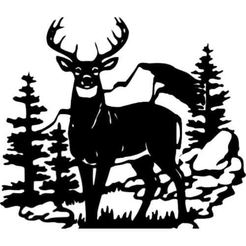 Dawasaru Fashion Deer Wild Animal Vinyl Car Stickers Hunting Car Styling Door Decal,35cm*30cm