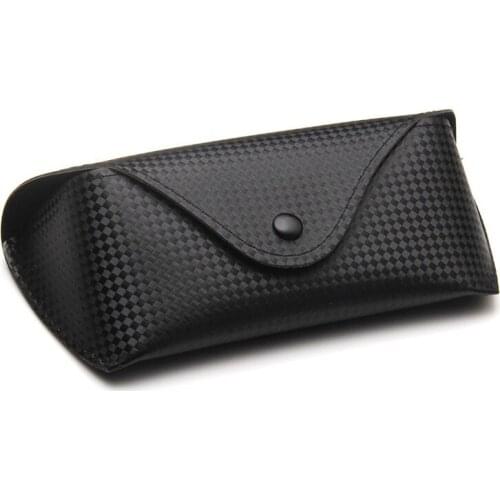 SWOKENCE Fashion Imitation Leather Sunglasses Box Classic Snap Fastener Plastic Glasses Case G136