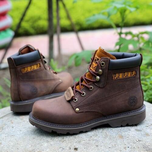 Men Boots Waterproof Leather Shoes Men High Quality Outdoor Male Hiking Boots Work Shoes Lovers Boots