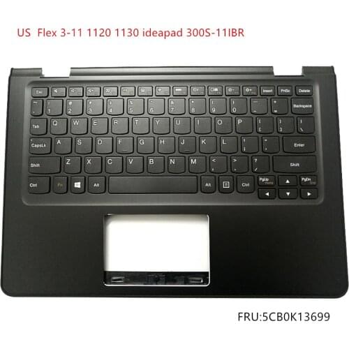 New Original For Lenovo Flex 3-11 1120 1130 ideapad 300S-11IBR Palmrest Upper Case Keyboard Bezel Cover US 5CB0K13699