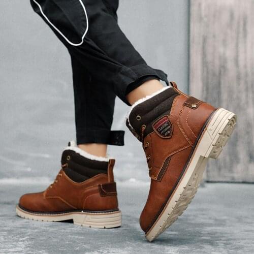 Shoe coturno sole lether invierno formal designer for work on Mens large casual footwear home boots size 2020 zapatos slip high