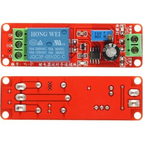 New NE555 Timer Switch Adjustable Module Time Delay Relay Module DC 5V / 12V Delay Relay Shield