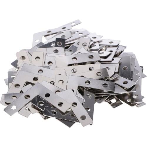 150x Flat Metal L Shape Photo Picture Frame Corner Brace Repair Plate Bracket Right Angle Furniture Hardware Accessories 38mm