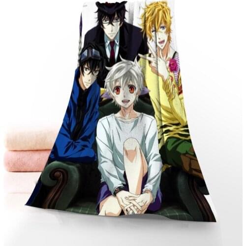 Custom Black Butler Anime Towel Printed Cotton Face/Bath Towels Microfiber Fabric For Kids Men Women Shower Towels