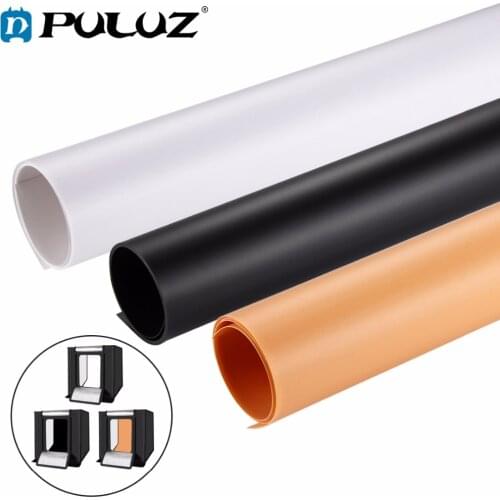 PULUZ 3PCS 73.5x37.5 cm Photography Background PVC Paper Kits For Photo Studio Tent Box（Black, White,Yellow