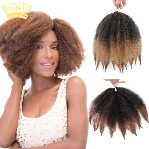 MODERN QUEEN 8inch Soft Afro Kinky Marley Crochet Braids Natural Synthetic Marley Crochet Braiding Hair Extensions For Women