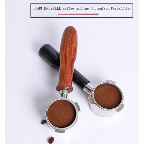 Top Selling 54mm Coffee Bottomless Stainless Steel Portafilter For Breville 870/878/880 Filter Replacement with Filter Basket