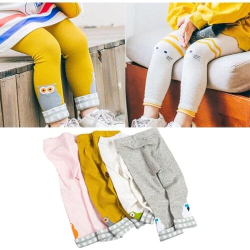Spring&Autumn Toddler Baby Girls Skinny Pants Kids Leggings Cute Owl/Bird/Chick Print Cotton Leggings 0-5 Years