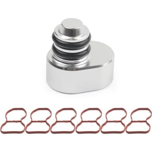 Car Swirl Flaps Plug with 6pcs Gaskets Blank Removal Replacement Kit Compatible for bmw N57 N57S E90 E91 E92 E93 Engines