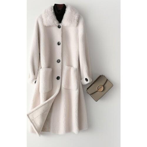 2019 Winter New Women Cashmere Long Coat Elegant Suede Inner Furry Wool Coat Fashion Warm Coat With Pocket Casaco Feminino