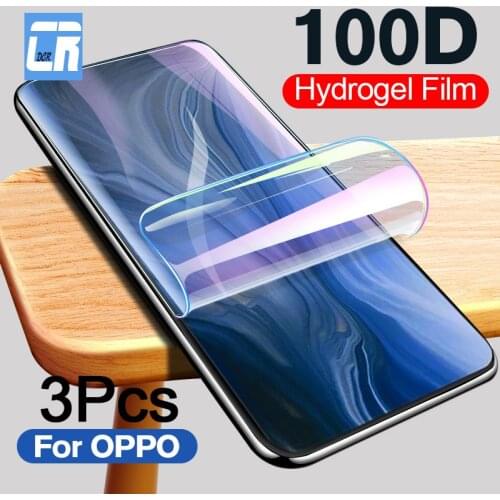 1-3Pcs Screen Protector Hydrogel Film For OPPO Reno 2 A72 A52 K1 Full Cover Protective Film For Realme GT XT 3 5 8 Pro Not Glass