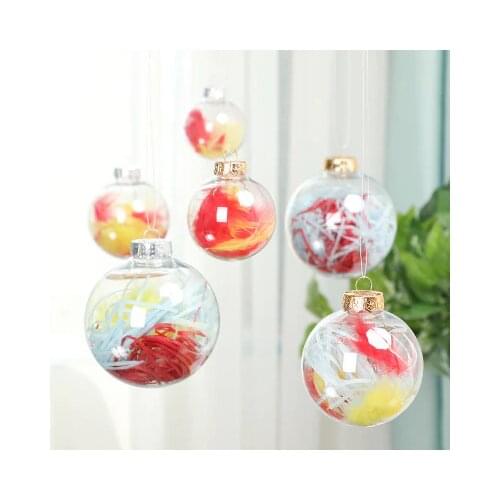 1pc Clear Hanging Ball Plastic Flowerpot Christmas Tree Pendant Xmas Elf Ball Office Garden Decor Hanging Landscape Bottle Gift