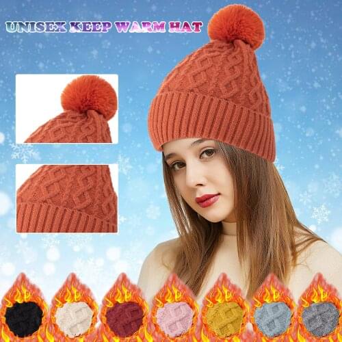 1PCS Winter Women Man Caps Unisex Fashionable Outdoor Windproof Warm Protection Ear Scarf Plush Weave Wool Hats Hot Selling