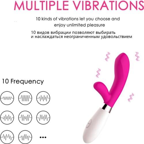 10 Frequencies Sex Toys Rabbit Dildo Vibrators Vagina Stimulator Clitoris G-spot Masturbator Female Magic Wand for Woman Adult