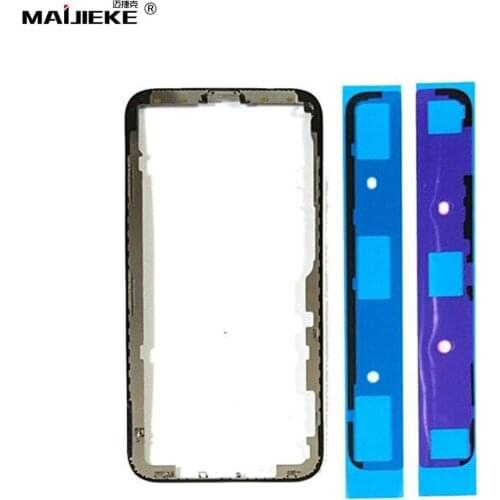 10PCS Bezel Chassis Middle Frame For Apple iPhone X XR XS MAX LCD Display Front Glass Touch Screen Lens Outer Panel Frame Glue