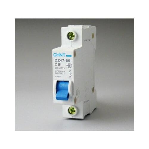 10pDZ47-60 C16 AC230/400V1P16A Rated Current 1 Pole Miniature Circuit Breaker QC