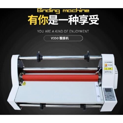 13" V350 Laminator Four Rollers Hot Roll Laminating Machine Electronic Temperature Control Single,Heating Mode Sealing Width35cm