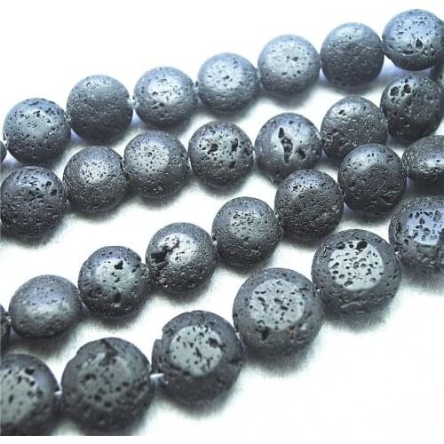 15'5 Inch Length Nature Lava Stone Coin Shape For Women Bracelets Making DIY Jewelry Findings Wholesale With Free Shippings