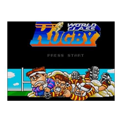 World Class Rugby NTSC Version 16 Bit 46 Pin Big Gray Game Card For USA Game Players