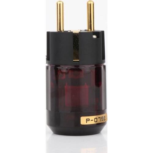 2pieces Gold Plated Schuko Plug P079E EU Version Power Plugs For Audio Power Cable